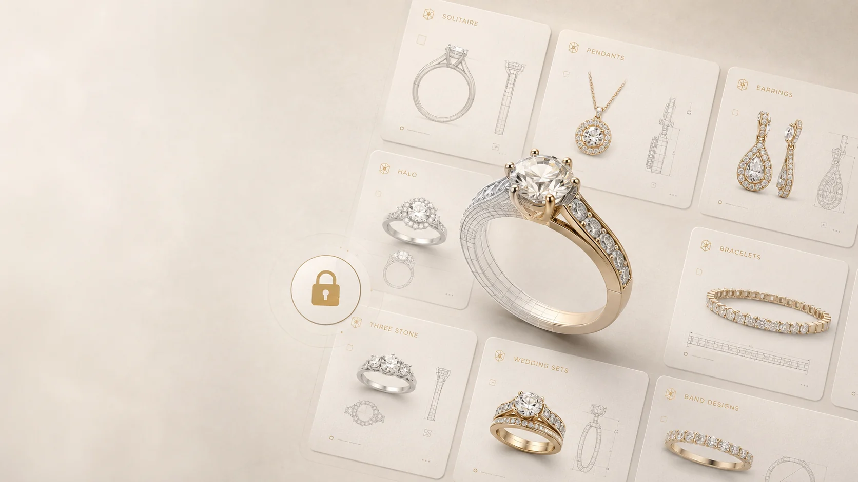Jewelry design archive wall