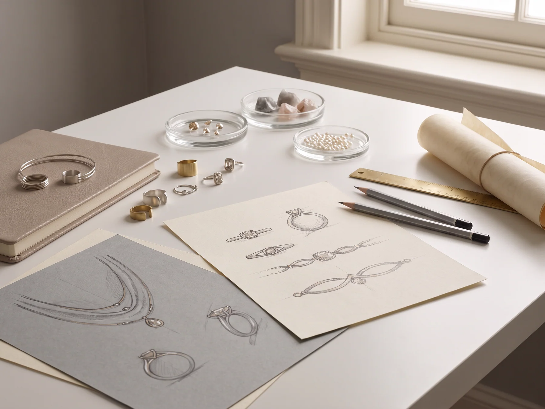 Jewelry sketch table