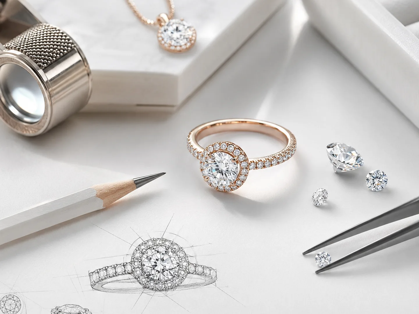Jewelry design reference planning wall